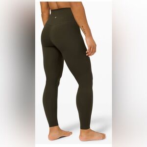 🌼Lululemon Align High Rise Leggings 28” Dark Olive Green W5DITS Size 6
